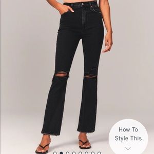 Ultra High Rise Ankle Straight Jeans - Black - NWT
